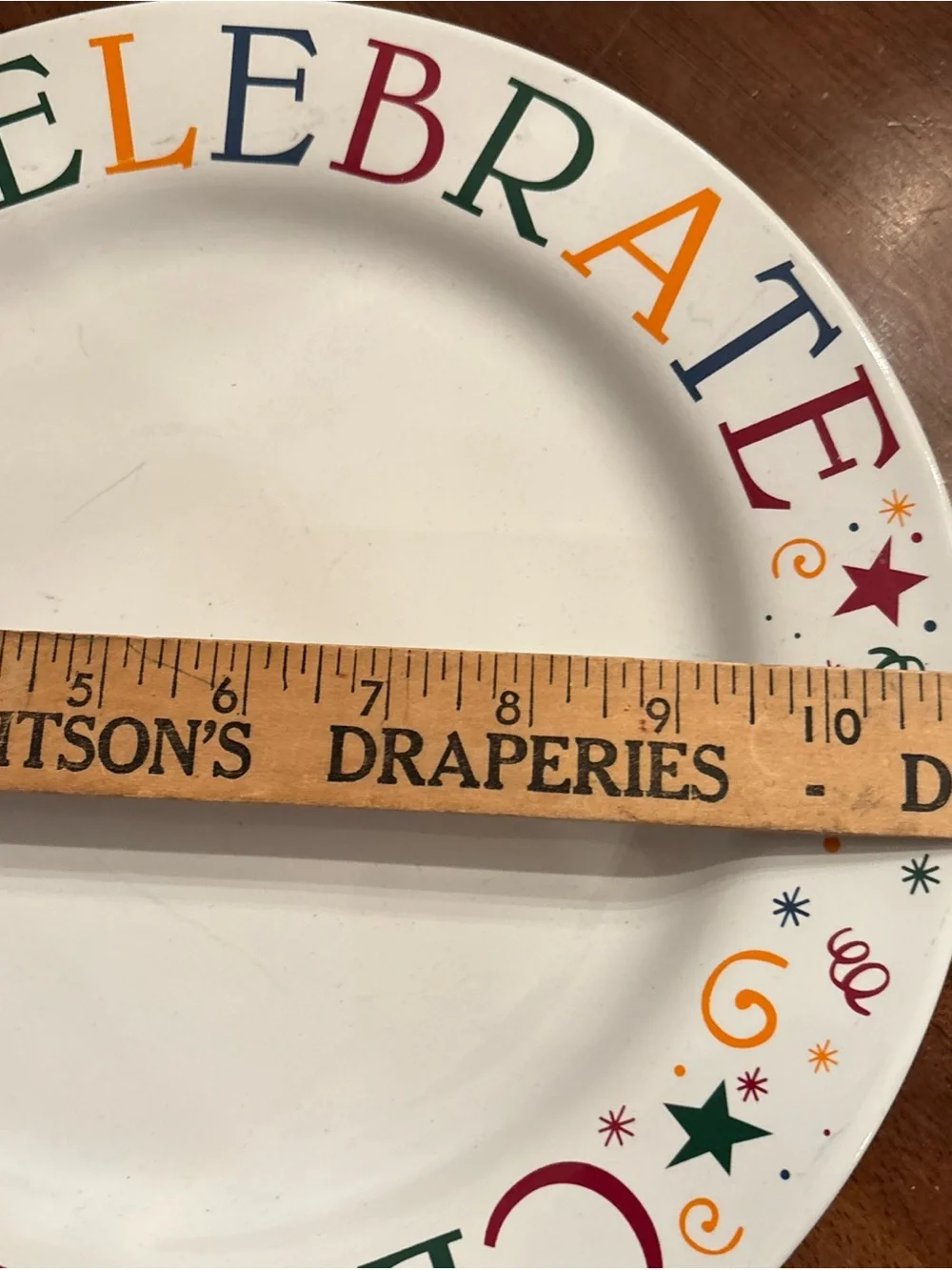 Pampered Chef “ Celebrate” Plate Dish Birthday Party Special Day Occasion